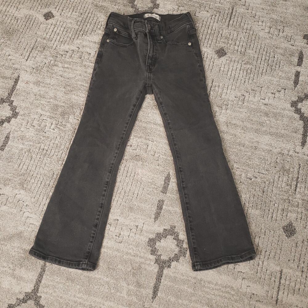 Madewell Cali-Demi Boot Black Jeans size 25P